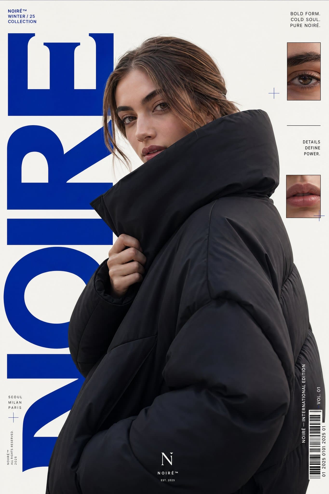 NOIRÉ Luxury Fashion Editorial Poster
