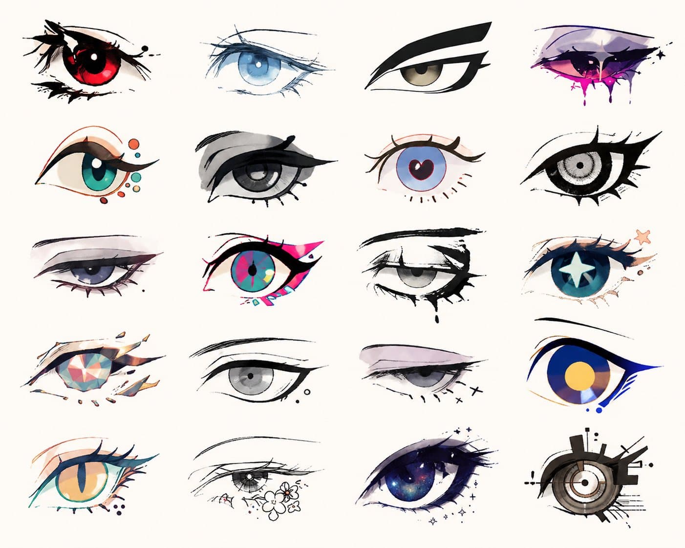 Stylized Illustrator Eye Design Collection