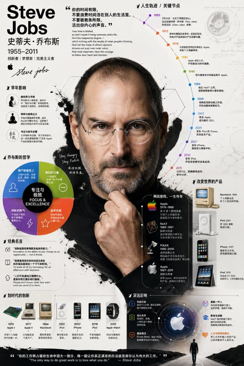 Dynamic Multidimensional Biographical Infographic